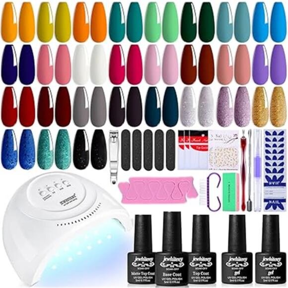 27 Colors Nail Polish Kit with U V Light, U V LED Nail Dryer Lamp Curing Gel - Picture 8 of 8